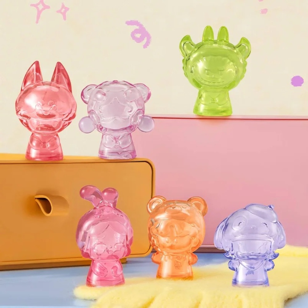 NEW, Unopened Pop Bean Pajama Hand Puppet Series Box Set by Pop Mart.